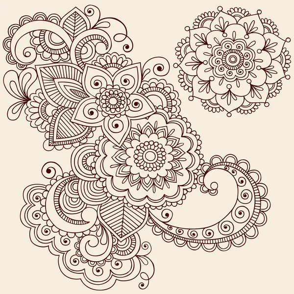 Henna Tatoos on Henna Mehndi Tattoo Doodles Vector Design Elements     Stock Vector