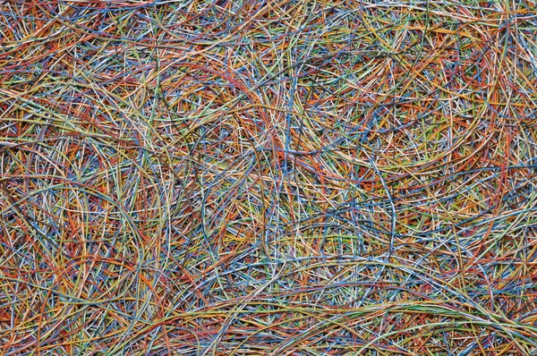 Tangle of colored wires