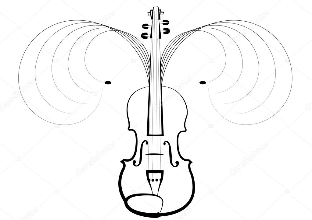 Violin symbol — Stock Vector © Zetor2010 9362495