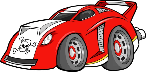 Street Race Car Vector Illustration