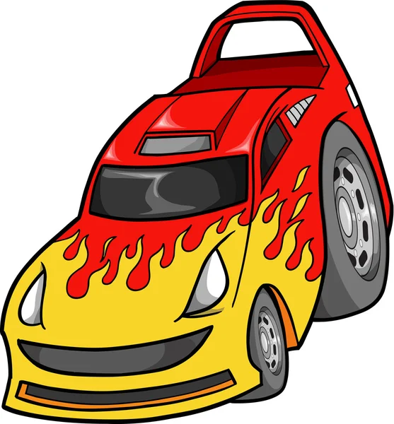 Street Race Car Vector Illustration