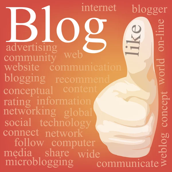 Blog. Tag cloud by Aleksandr Korablin - Stock Vector
