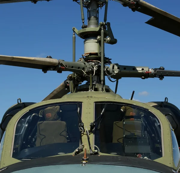 Modern military helicopters closeup