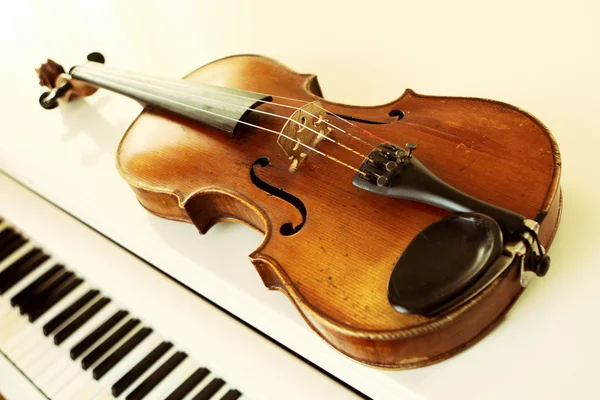 Violin and piano keys