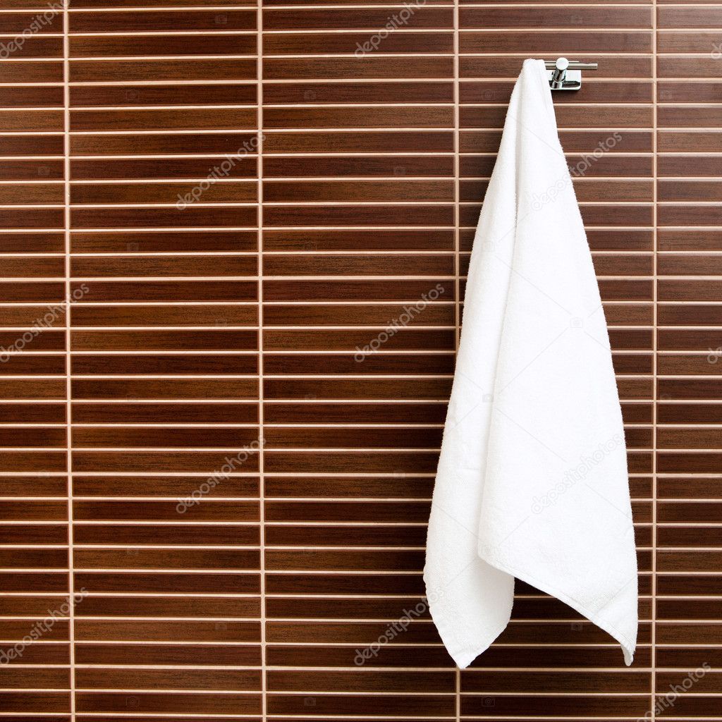 Toalla colgada en el gancho — Foto de stock © nikkytok #10239065