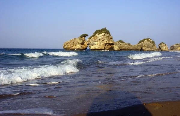 Rock on coast at Zakynthos island