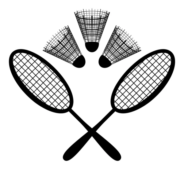 Equipment for the badminton, silhouette — Stockvectorbeeld #8878039
