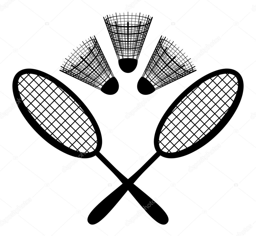 Equipment for the badminton, silhouette — Stockvectorbeeld #8878039 Equipment for the badminton, silhouette — Stockvectorbeeld #8878039
