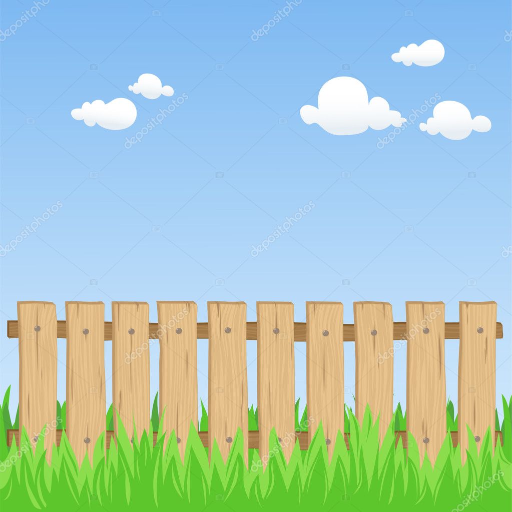 Cartoon Wooden Fence