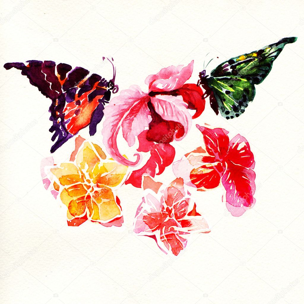 Butterflies Watercolor Paintings