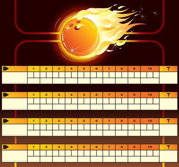 Bowling scoreboard — Stock Vector © PILart #8437948