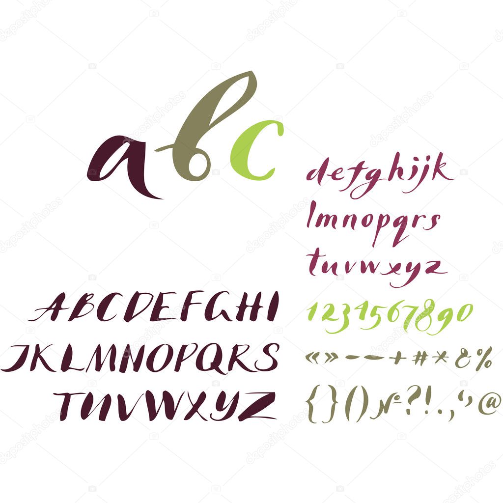 abc in calligraphy