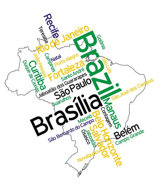 Brazil map and cities