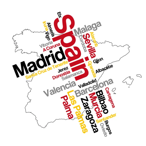 Spain map and cities