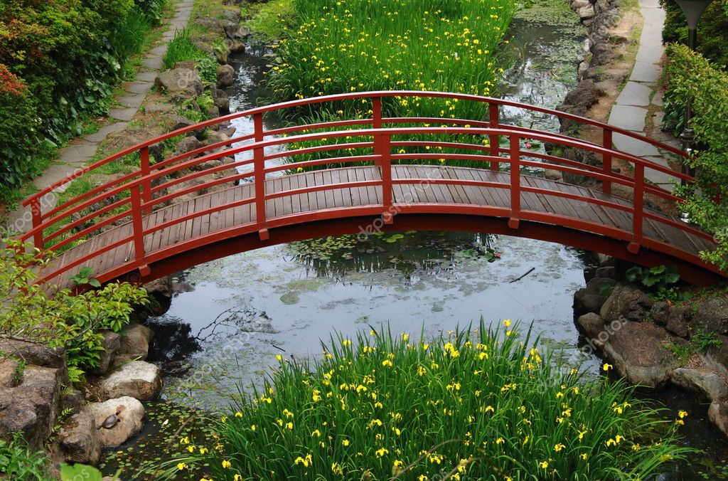 Bridge Over Water In Park — Stock Photo © Kevinjin #10727737