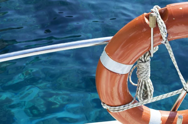 Life buoy attached to the cruise ship