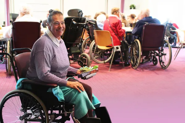 Seniors in wheelchairs