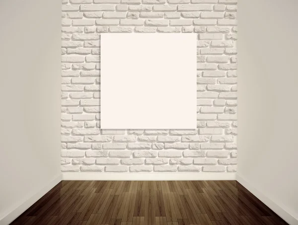 Modern art gallery blank picture on the wall