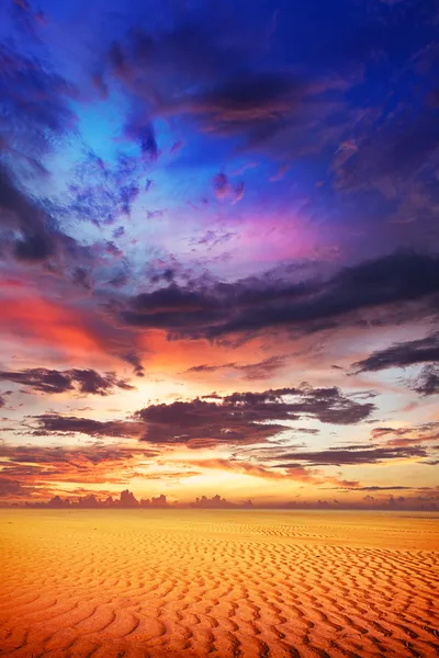 Spectacular sunset over the desert
