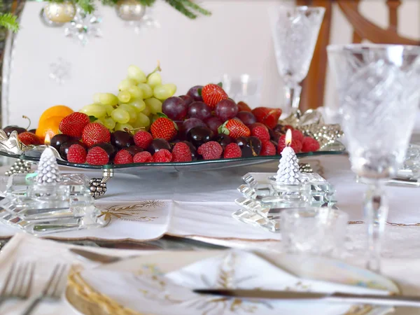Place setting with fruit tray