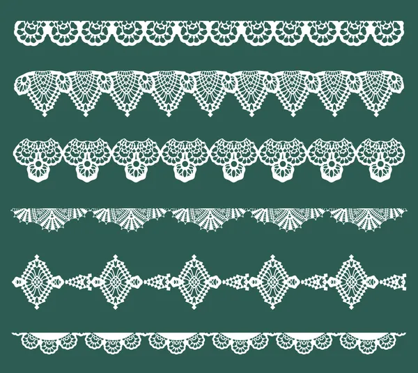 Set of Lace Ribbons - for design and scrapbook - in vector
