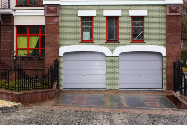 Modern garage entrance