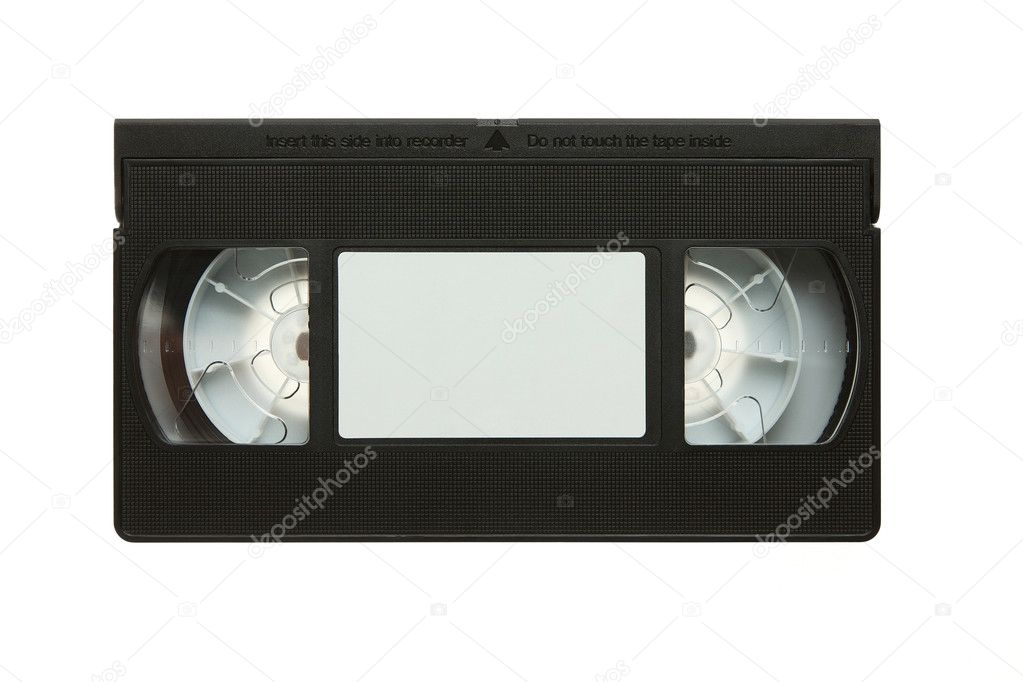 Retro blank vhs video cassette tape - Stock Image