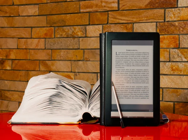Open book and electronic book reader