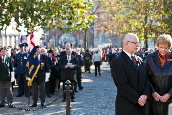 Armistice day veterans and mourners