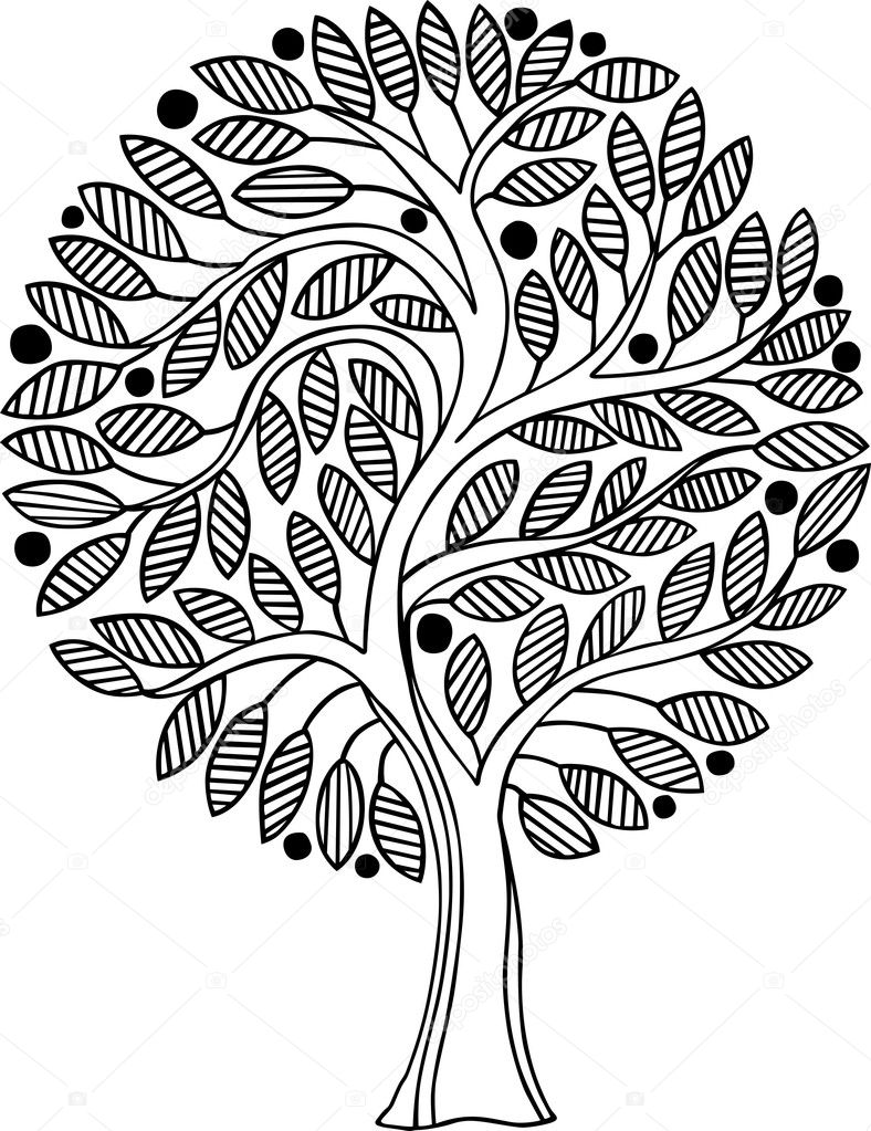 abstract tree coloring pages - photo #36