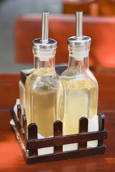 Bottle with oil and vinegar