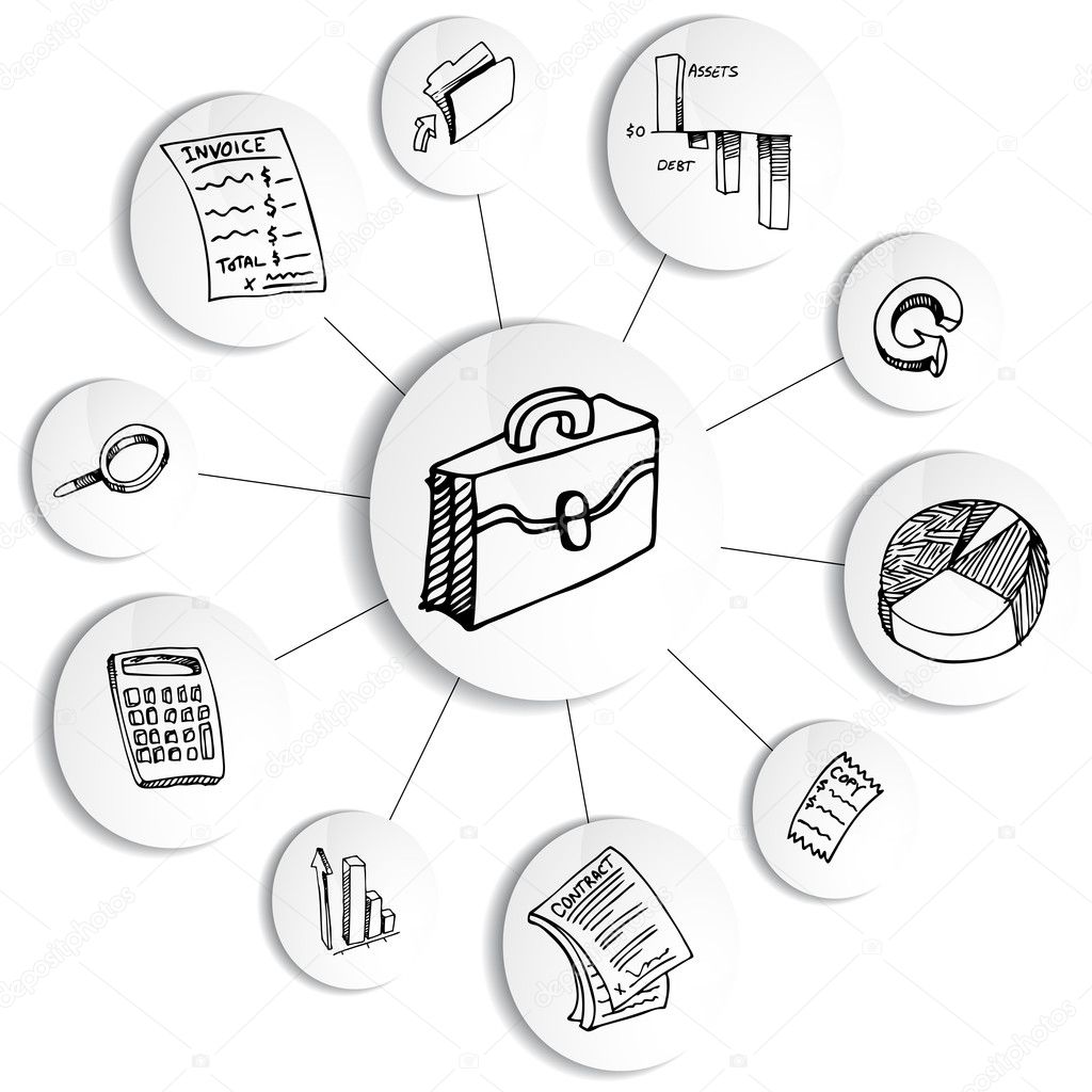 Rueda De Diagrama De Contabilidad Financiera Empresarial Vector De