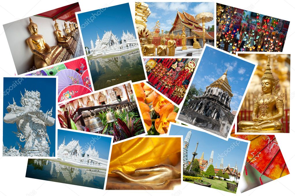 Thailand postcard montage — Stock Photo © kaphotokevm1 8674483