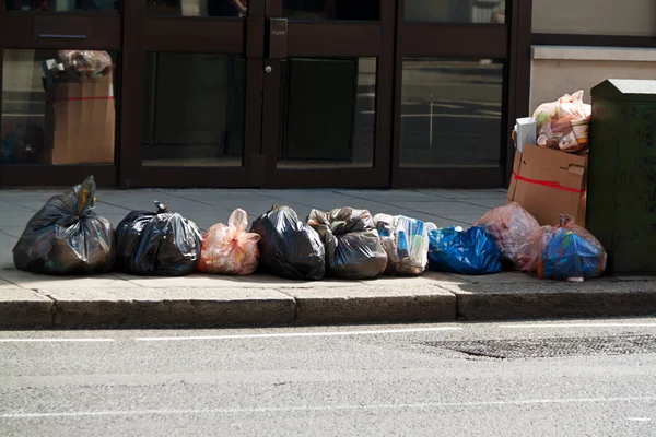 Garbage bags on the street — Stock Photo #8291122