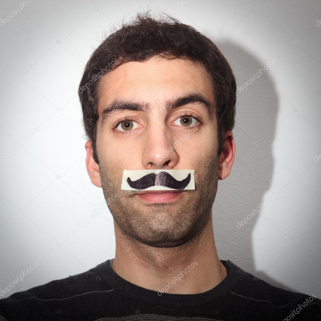 Guy With Fake Moustache Stock Photo Simonekesh