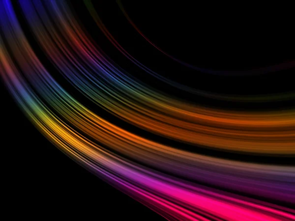 Many color and wave lines on black background