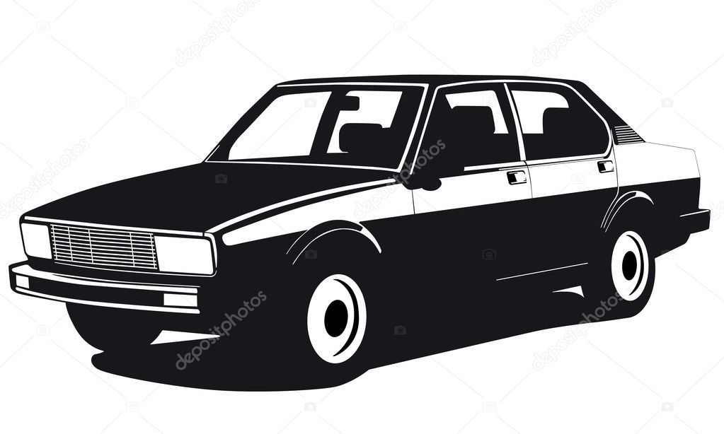 Old Car Illustration