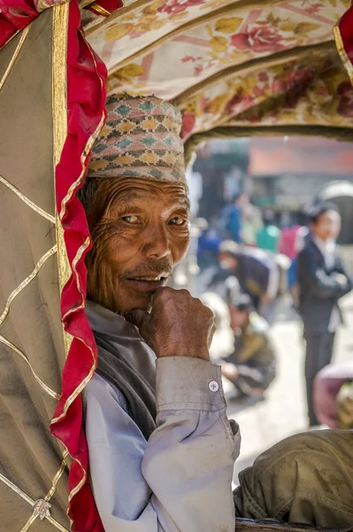 Portrait of rickshaw old man