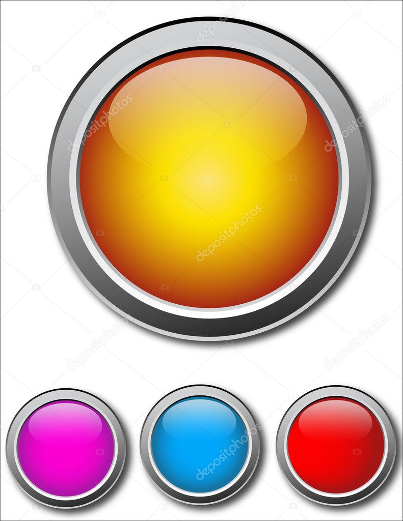 Colorful Vector Buttons Stock Vector Image By Baavli