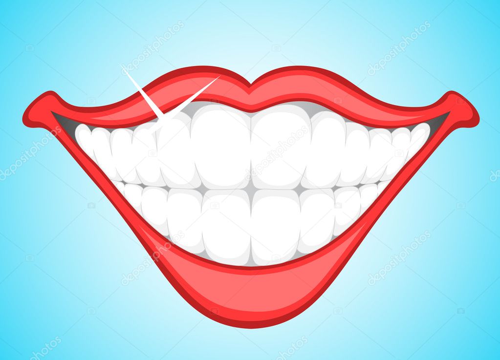 Smiling Teeth Clip Art — Stock Vector © baavli #9787901
