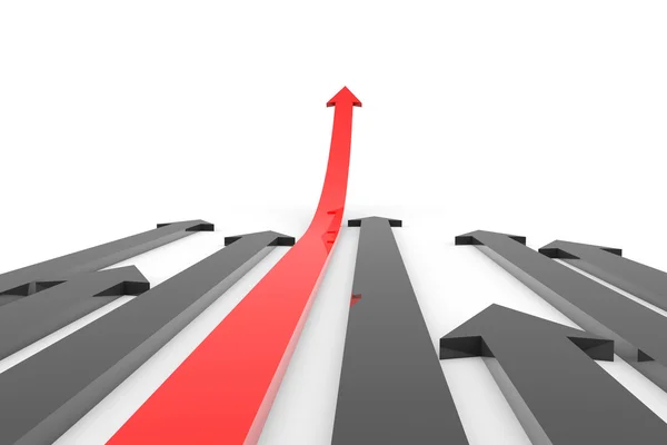 Red arrow up. Concept of success, growth. - 图