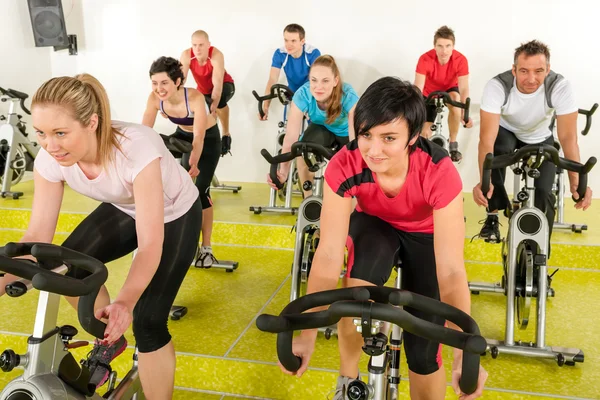 Spinning class at the fitness center