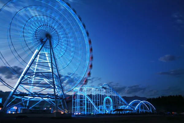 Observation wheel and rollercoaster