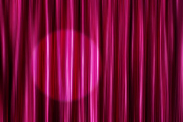 Purple curtains with light spot