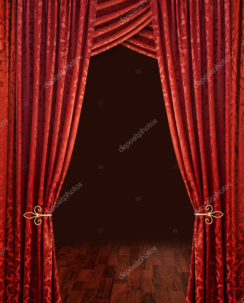 red theater curtains