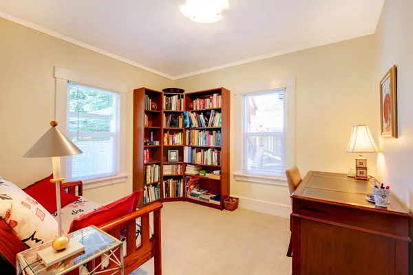 Reading Room with desk and book shelve