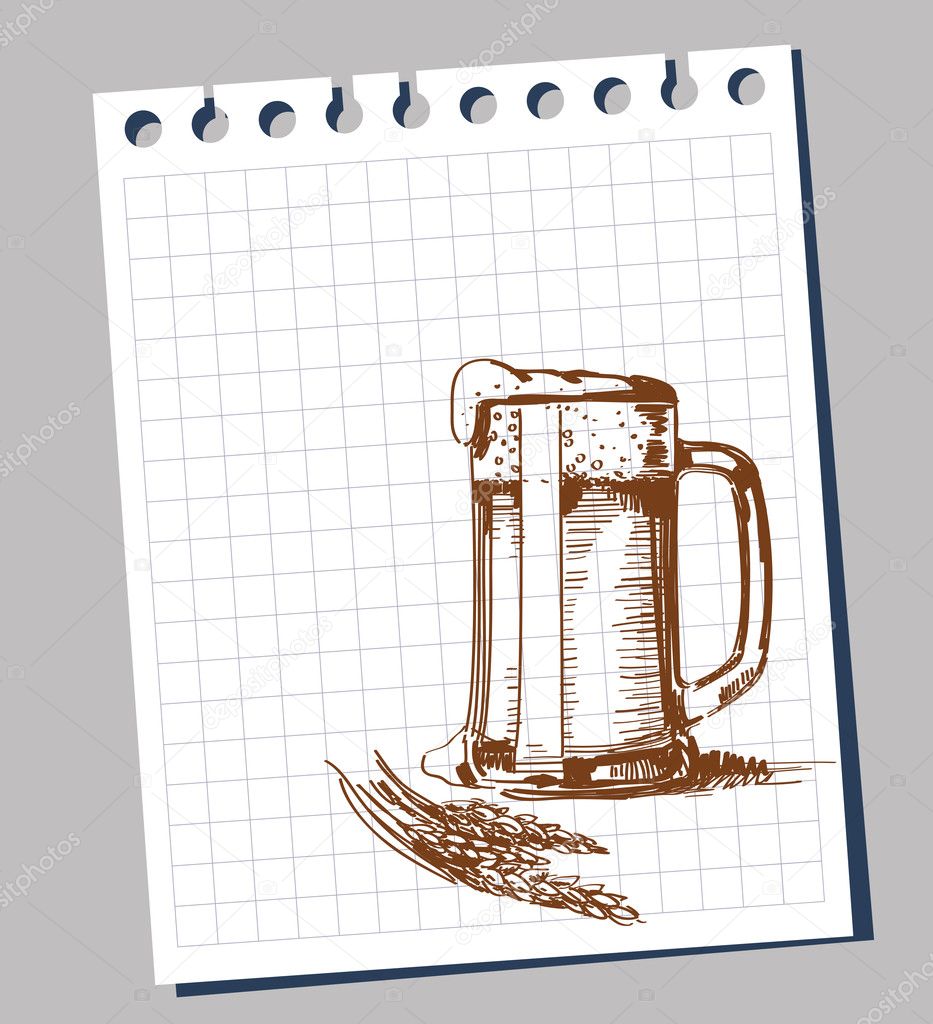 Beer Mug Drawing