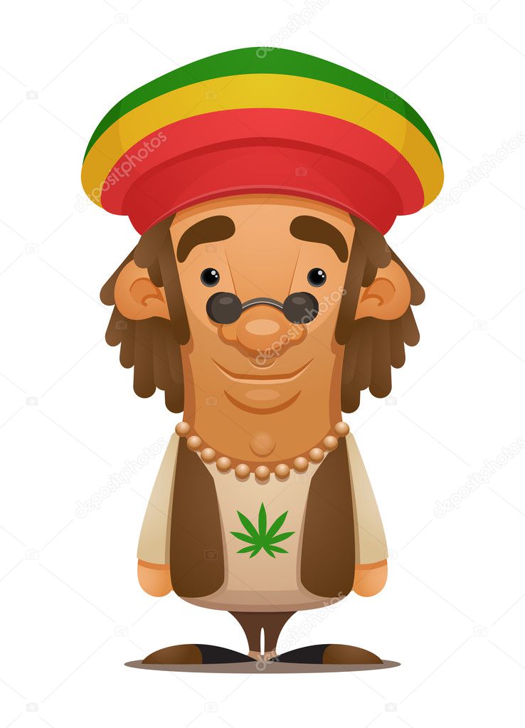 Cartoon Rastafarian