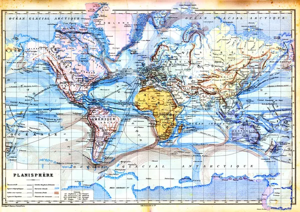 The old map of planisphere