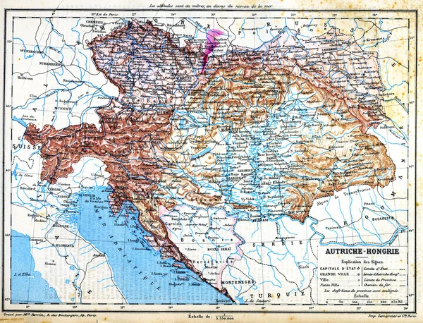 The map of Austria-Hungary